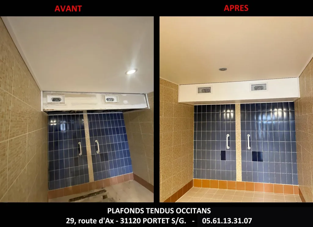 AVANT / APRES Plafonds Tendus Occitans Toulouse -  Lectoure