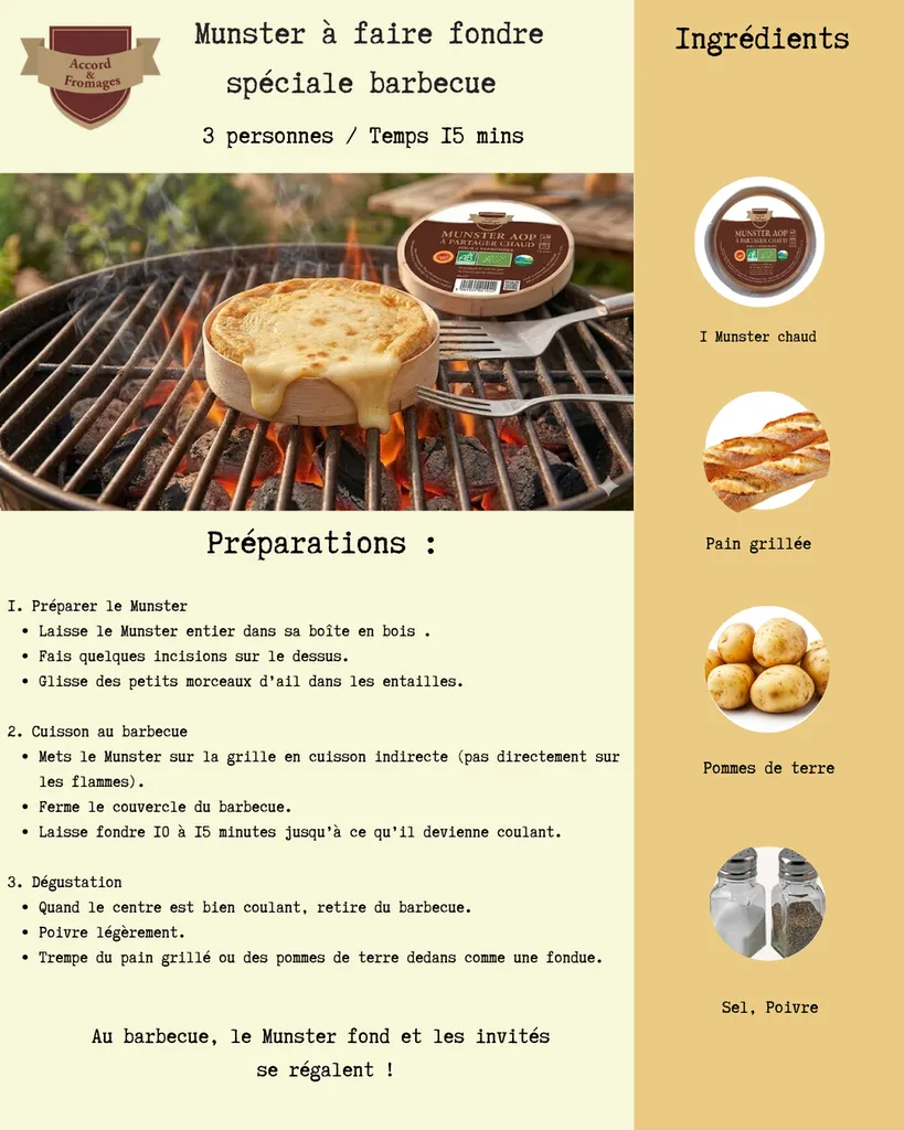  Munster à faire fondre au barbecue