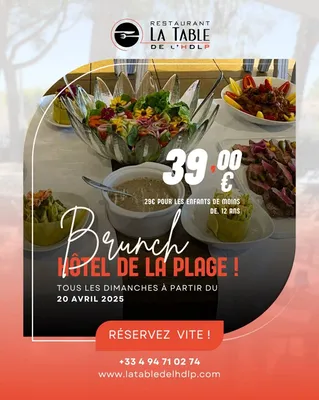 Nouveau: un brunch tous les dimanches midi à l'Hôtel de la Plage - HDLP de Bormes Les Mimosas