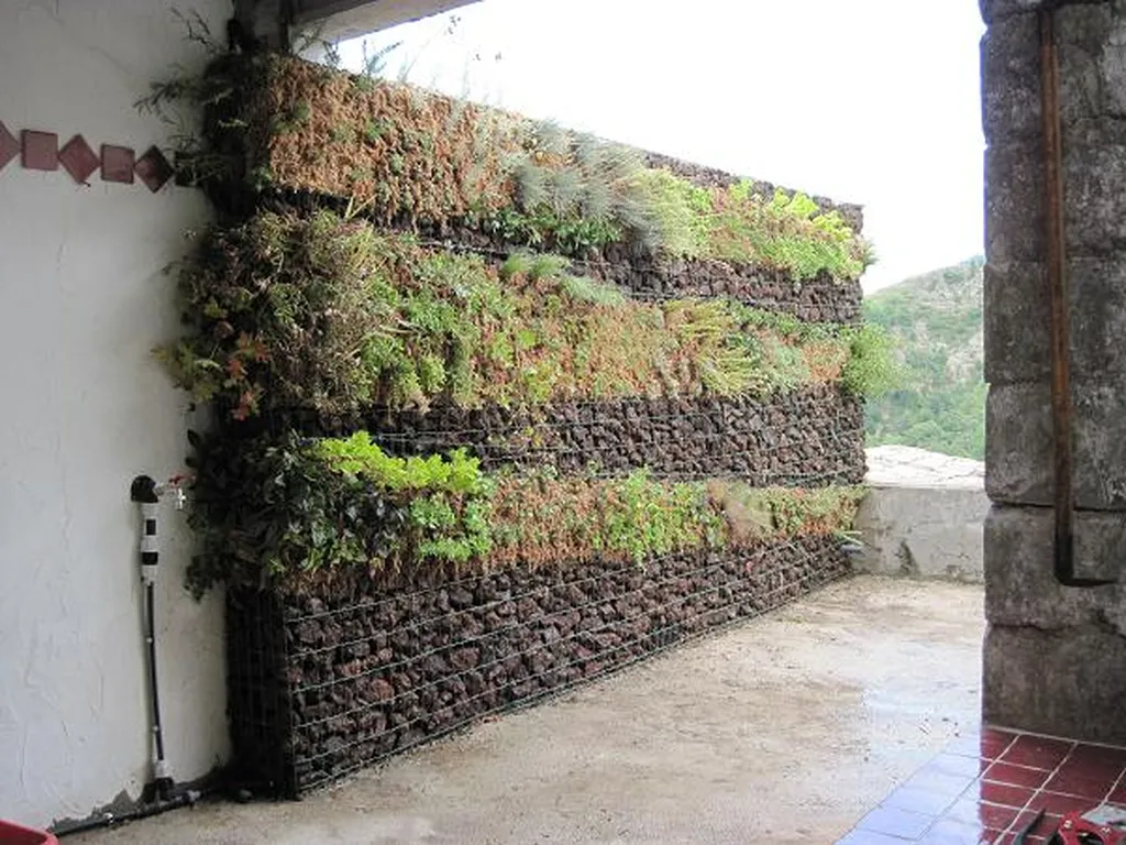 Pose d'une clôture gabion végétalisée 13