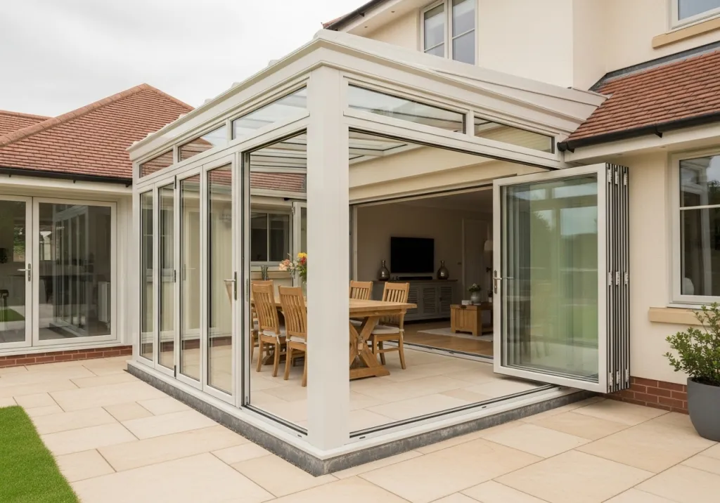 Prix d'une véranda sur mesure aluminium avec vitrage thermique et design contemporain à Pézenas dans l’Hérault 34120