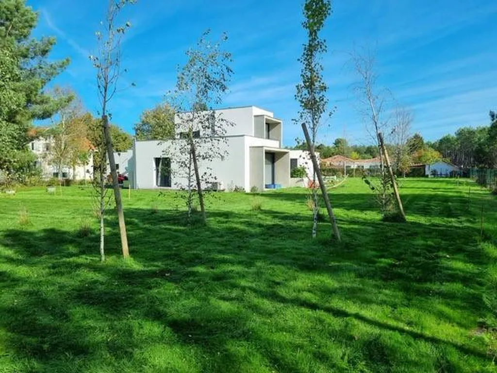 Evolution Paysage scarifie un gazon pour un espace vert situé près de Biscarrosse