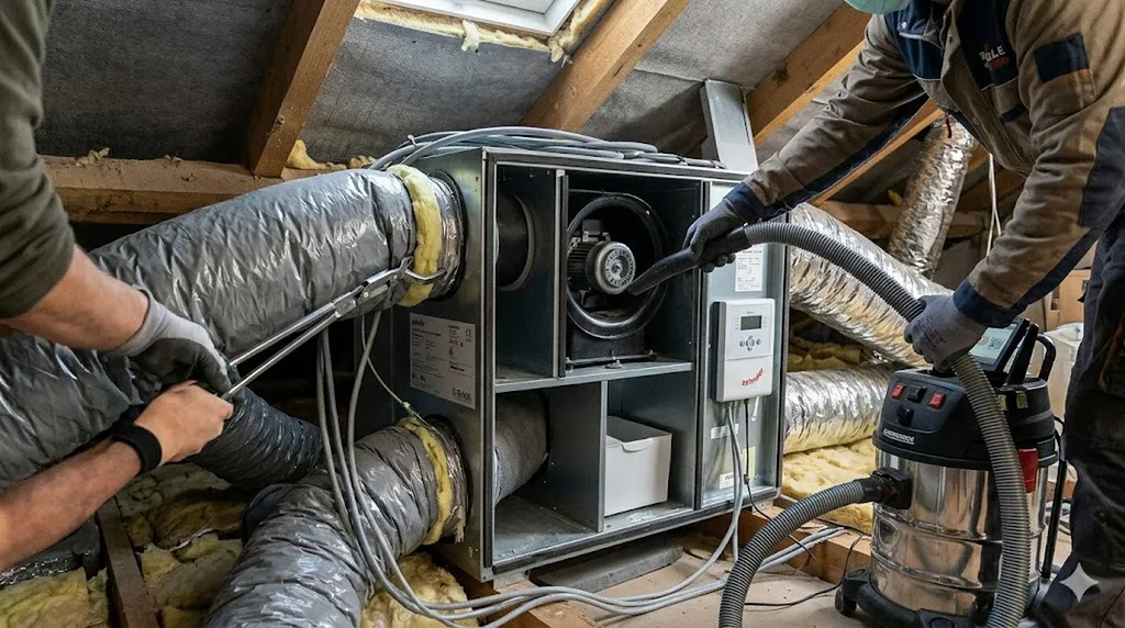 Maintenance et dépoussiérage d'un moteur de VMC double flux par Fogo