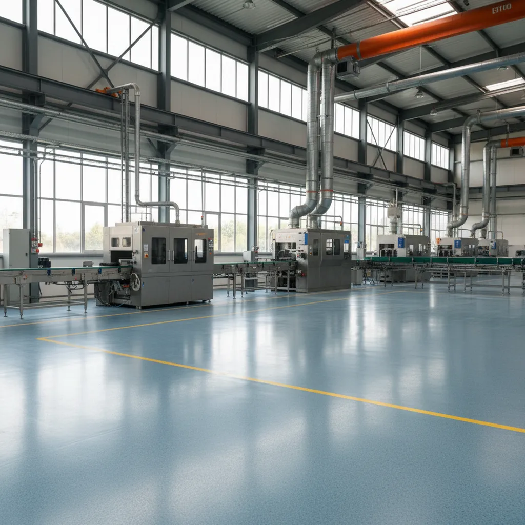 Sols professionnels pour sites de production à Dijon : revêtements techniques pour exploitation industrielle continue garantissant durabilité et sécurité des opérateurs