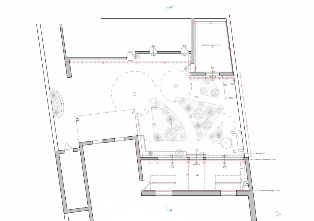 Plan RDC existant - Esquisses pour la réalisation d'une véranda Salon de Provence (13300)