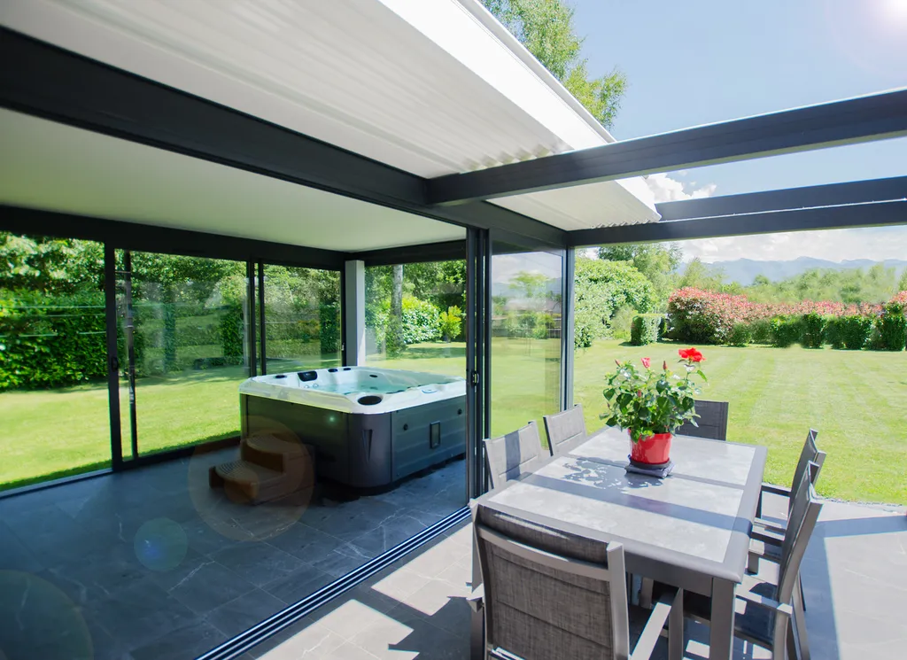 Ciel Ouv'air pergola rétractable et extension toit plat à Avignon
