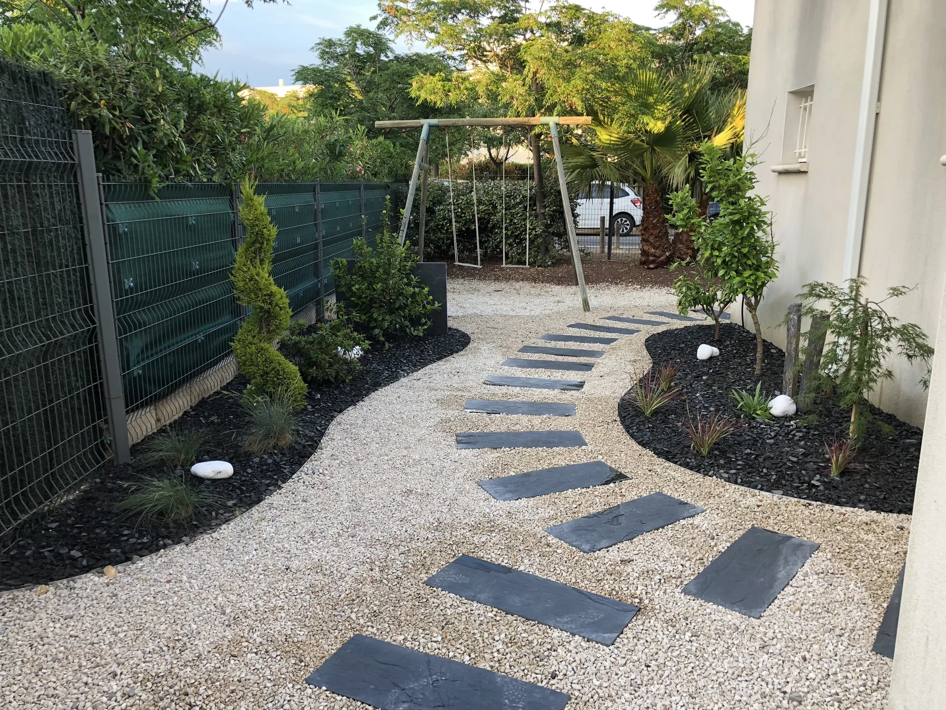 Allée en Pas Japonais Ardoise