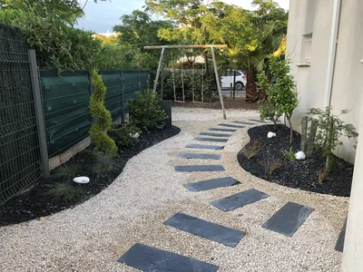 Allée en Pas Japonais Ardoise