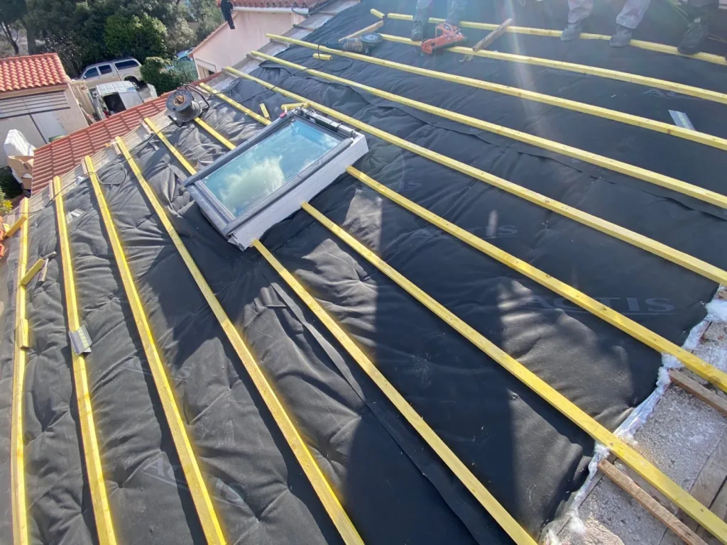 pose isolation avec liteaux sur aix en provence