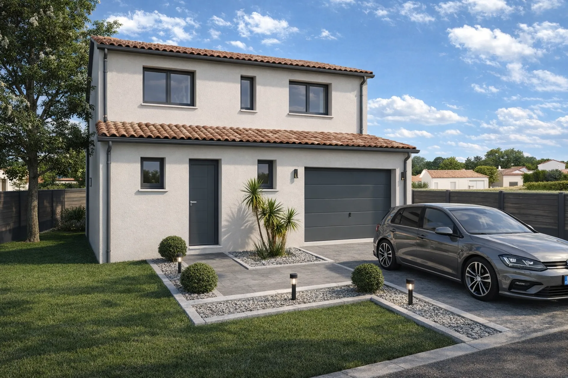 Superbe projet de construction d'une maison de 88m² avec garage, à étage, sur la commune du Taillan médoc