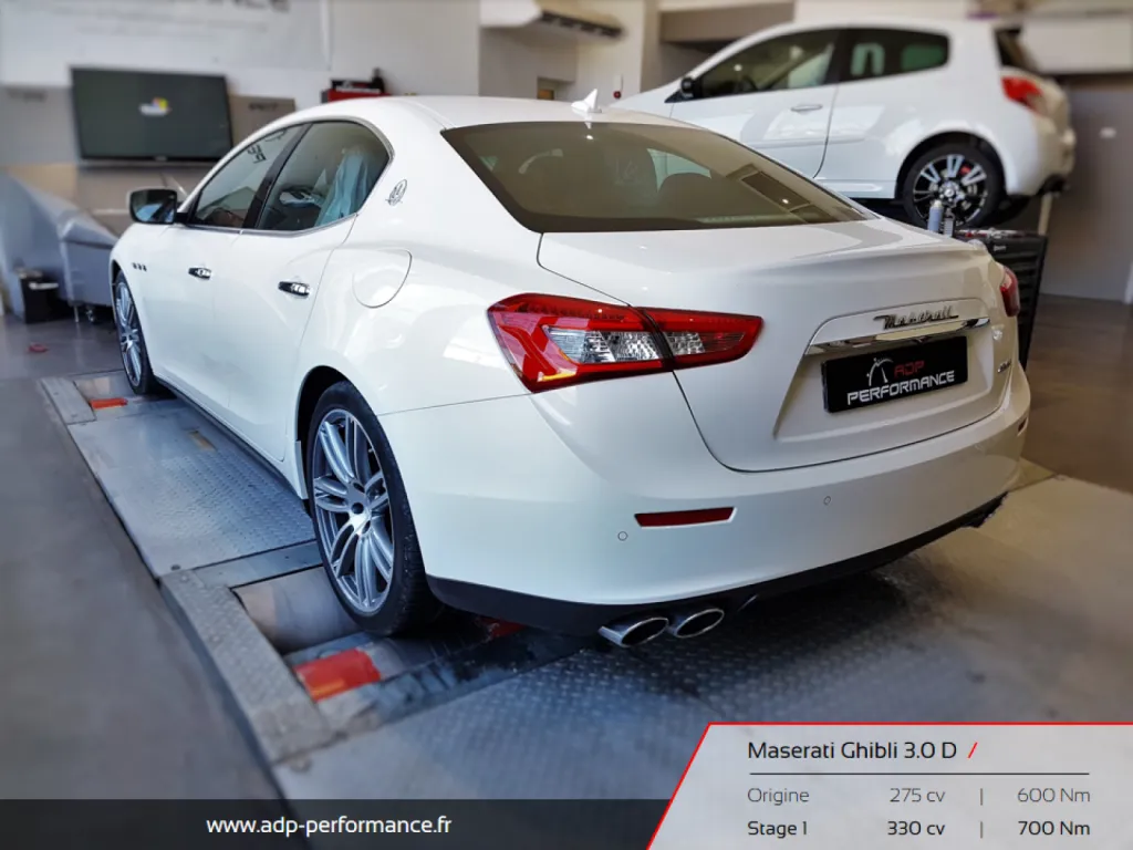 Reprogrammation moteur Fréjus - Maserati Ghibli 3.0D ADP Performance