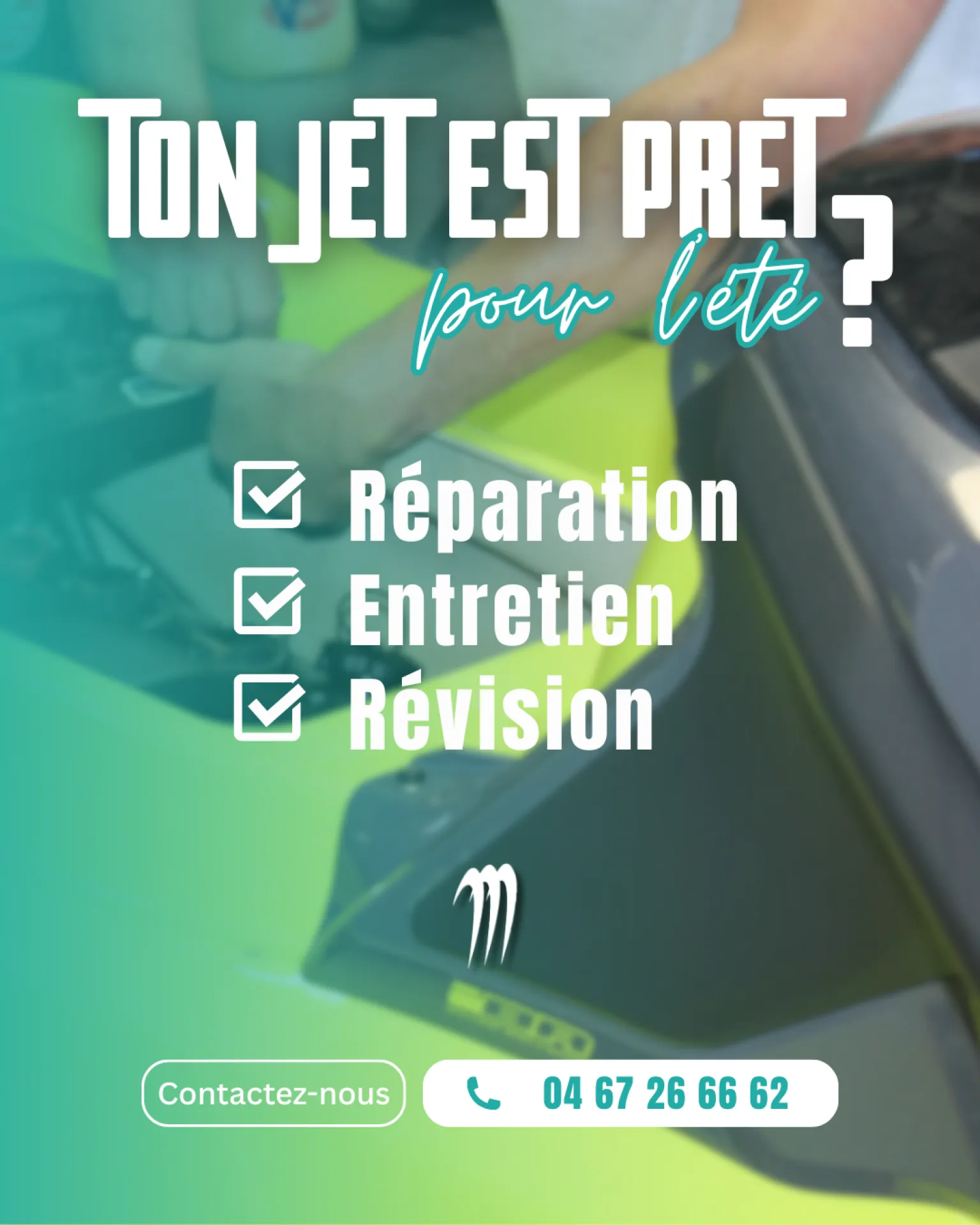 Entretien moteur en atelier à Cap d’Agde : garantir la longévité de votre jetski, c’est aussi notre métier.