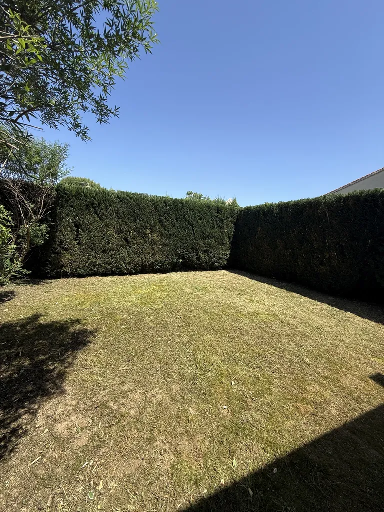 Remise en état complète d’un jardin avec tonte et taille de haies à Balma proche de Toulouse avant remise en location