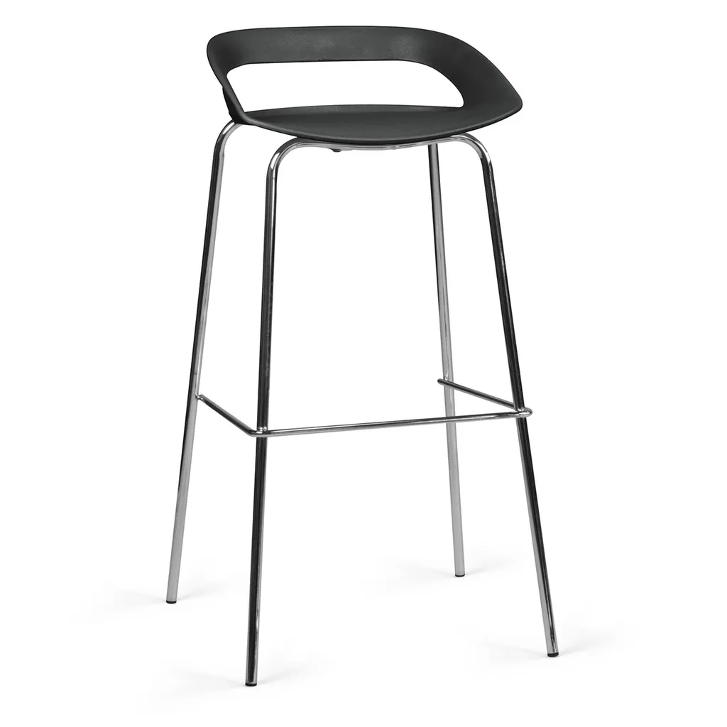 Tabouret BOME — tabouret haut robuste, coque polypropylène & structure acier chromé, idéal PACA et région Sud
