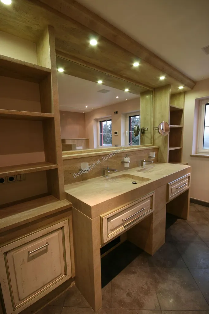 Double vasque en pierre de Bourgogne