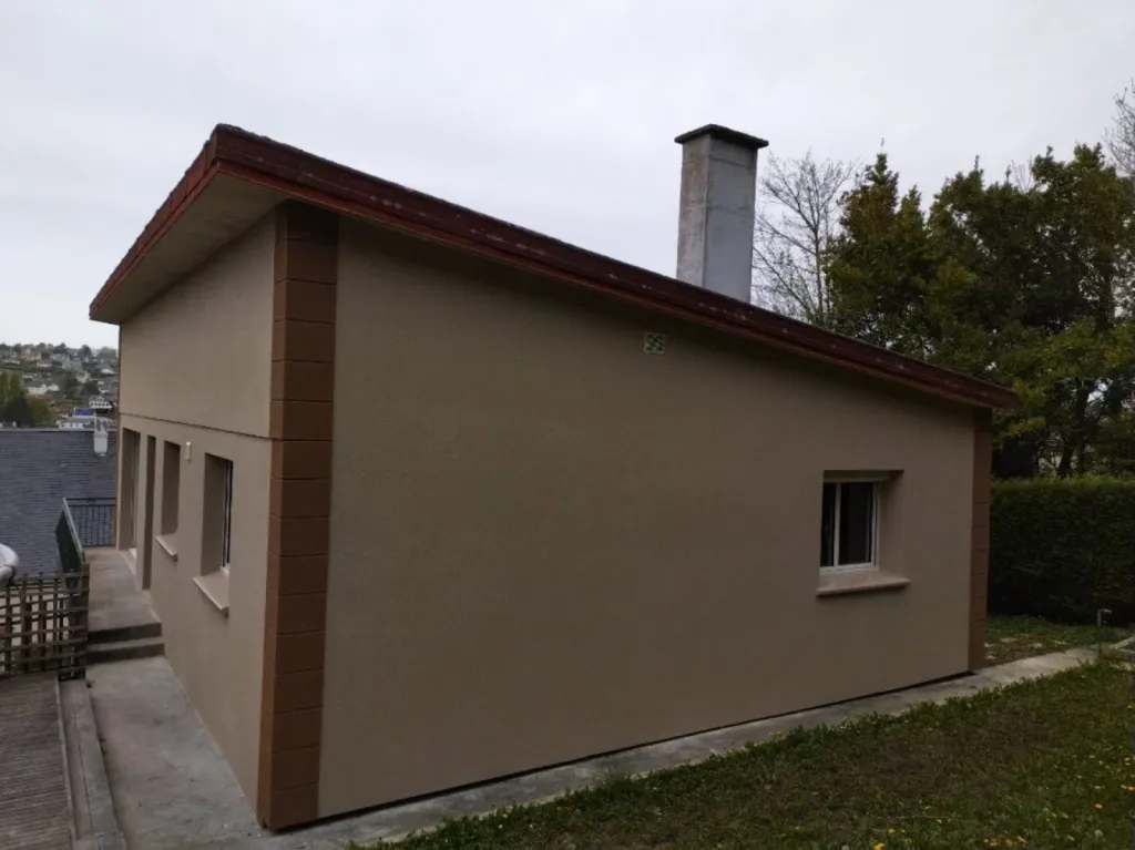L'isolation extérieure par enduit sur isolant maison individuelle  Le Havre 76