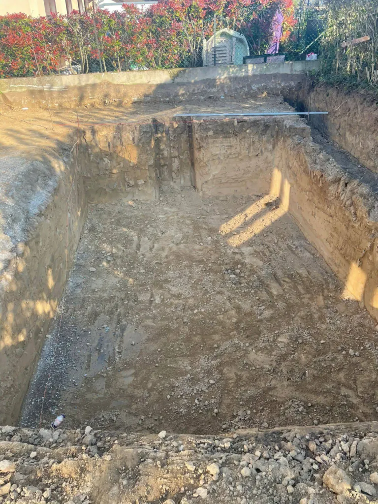 Terrassement pour piscine d'une terrasse à Strasbourg CLK 