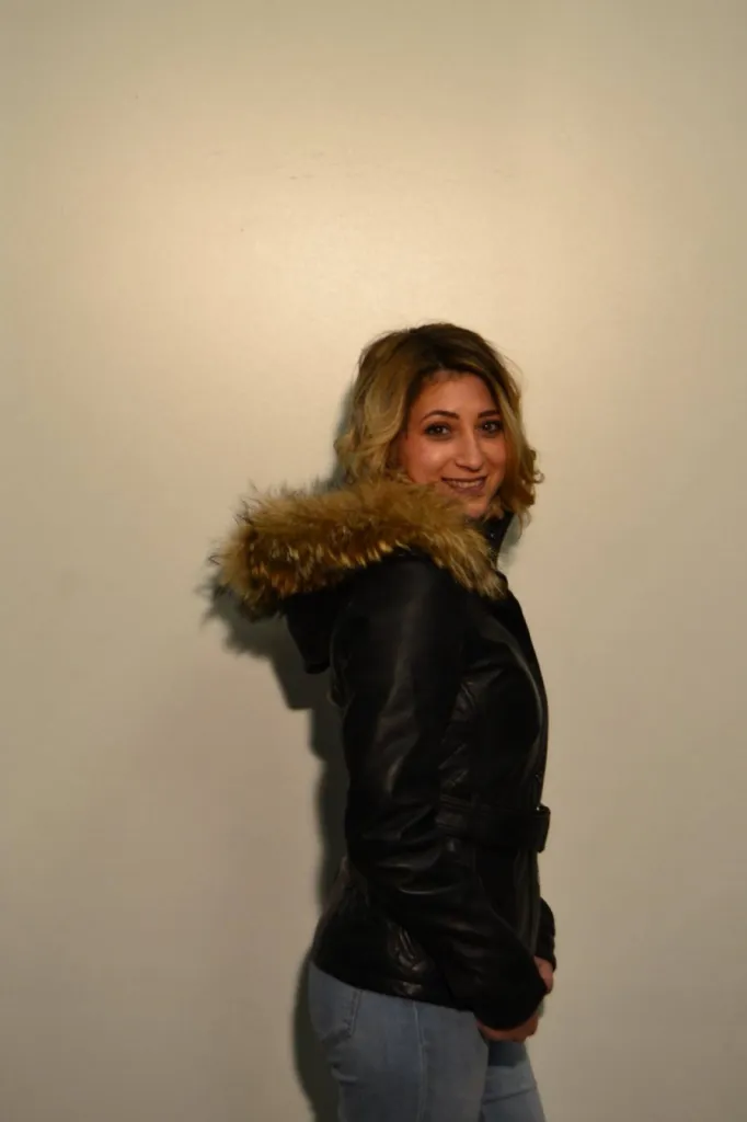 veste cuir noir Guest femme