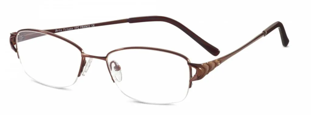 lunette monture titane marron