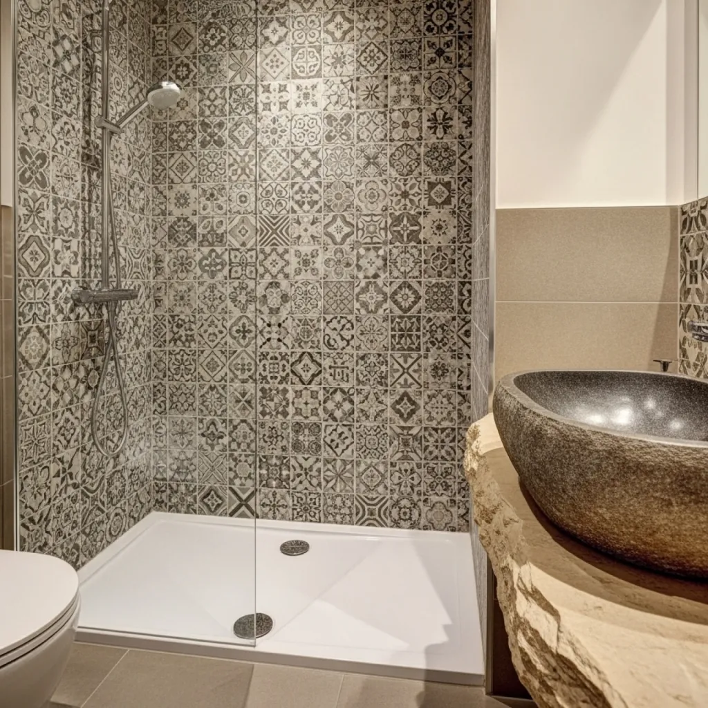 Achetez accessoires de carrelage pas chers pour salle de bain moderne avec vasques et bacs à douche à Lyon