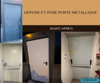 Rénovation avec dépose et pose d’une porte métallique pour bâtiment à Toulouse