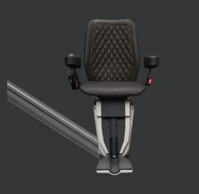 Installation monte-escaliers électrique UP Stairlift pour escaliers droit ou tournant à Vienne (Isère) par 3 Baies