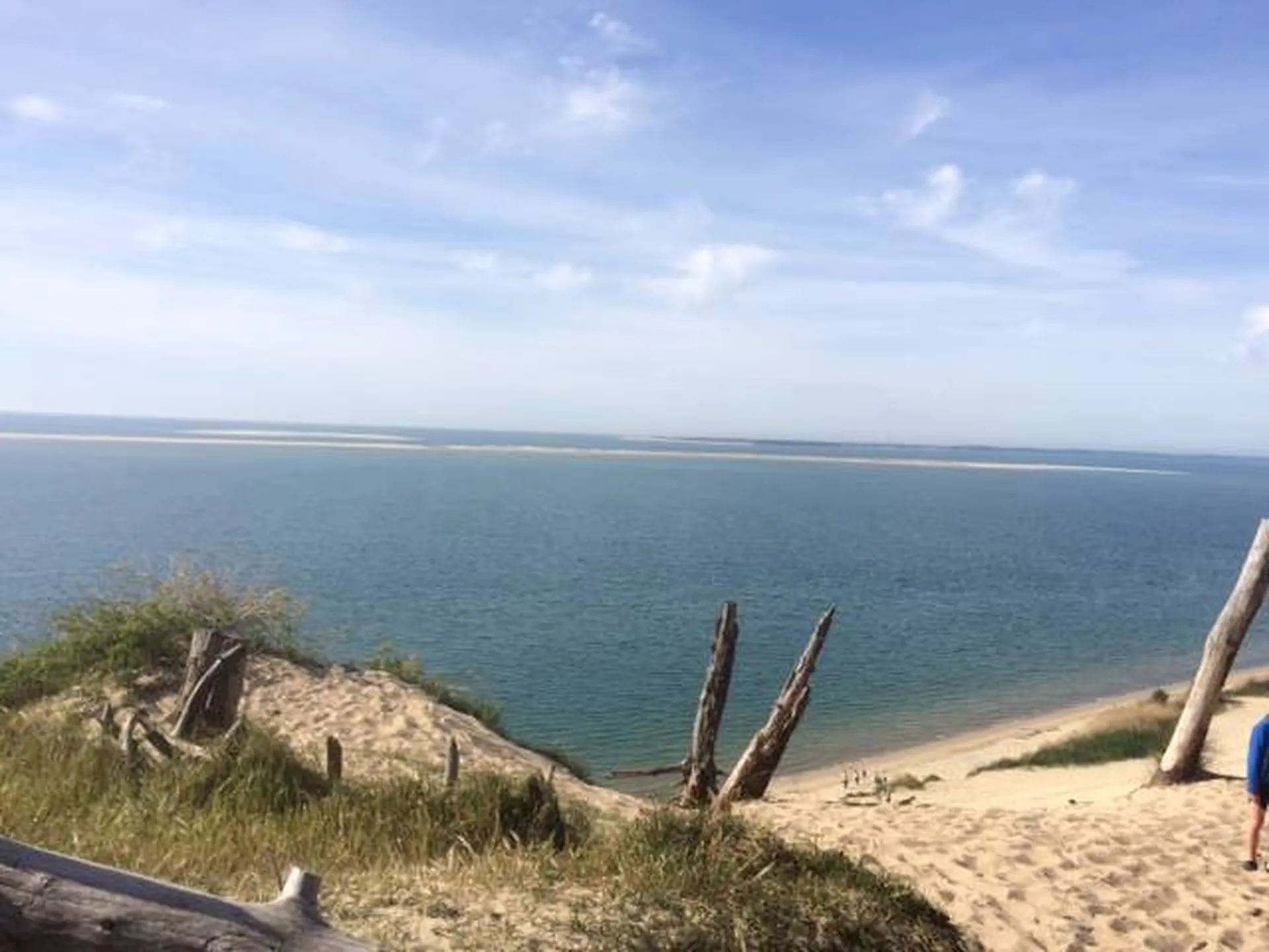 Vue depuis la dune du Pilat après une escale en bateau-taxi Bat'express