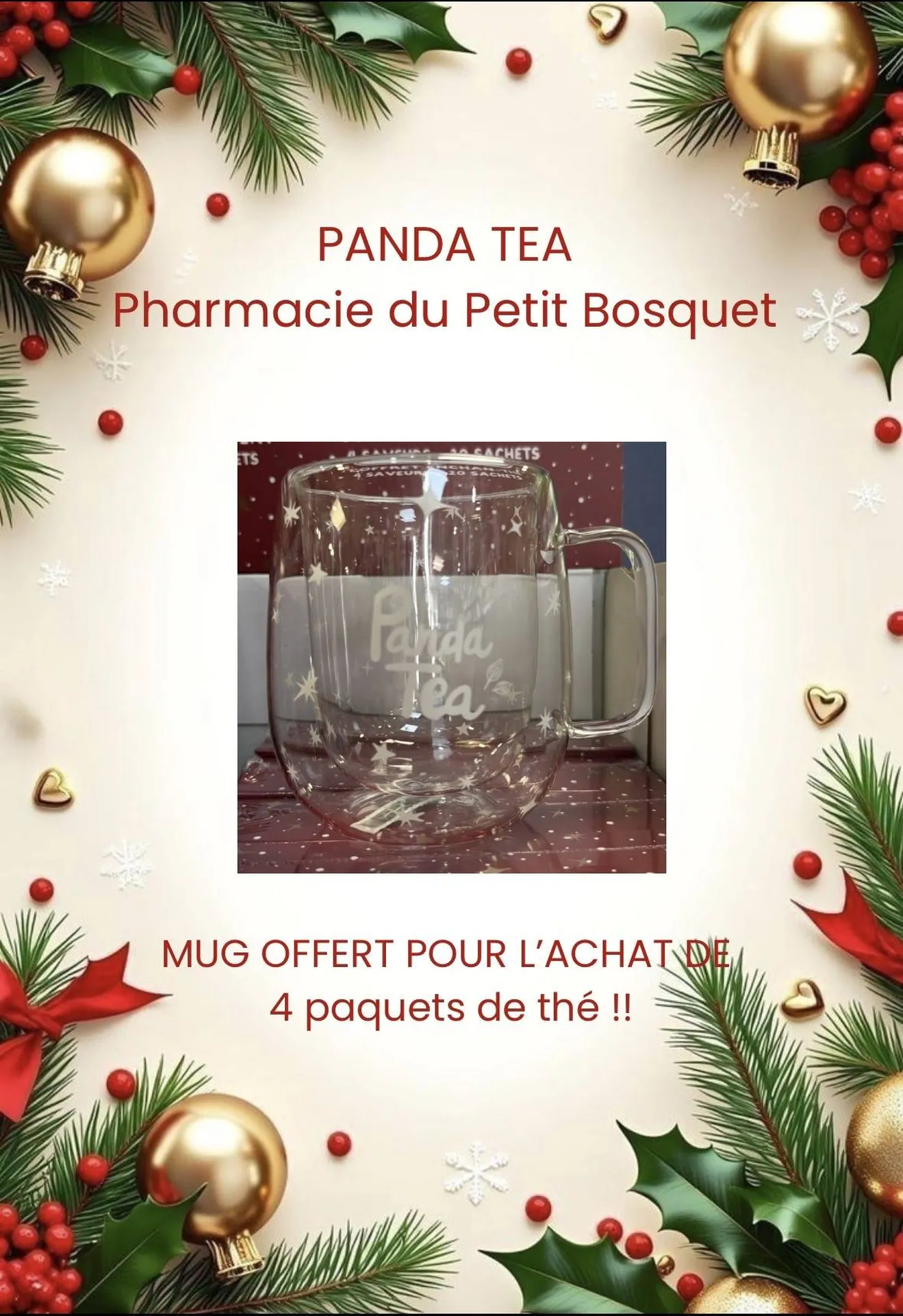 MUG PANDA TEA OFFERT POUR L'ACHAT DE 4 PAQUETS DE THE PHARMACIE PANETTA 