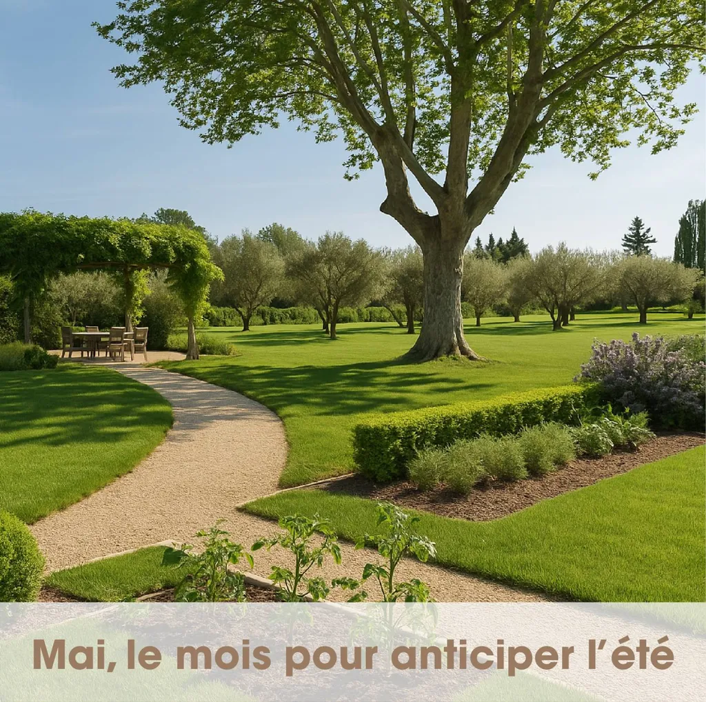 Préparation du jardin en mai à Eyguières, 13430, pour anticiper les fortes chaleurs et sublimer l’été à venir.