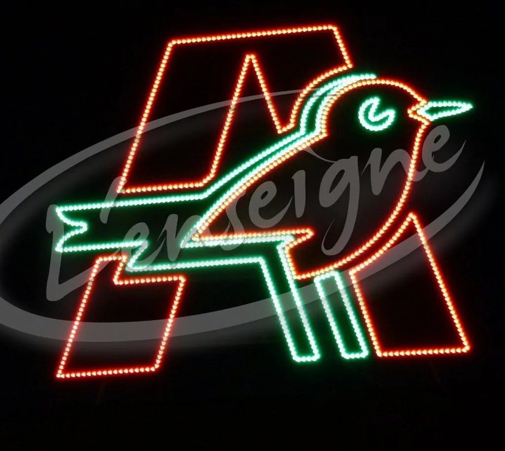 Logo en diodes apparentes point à point martigues
