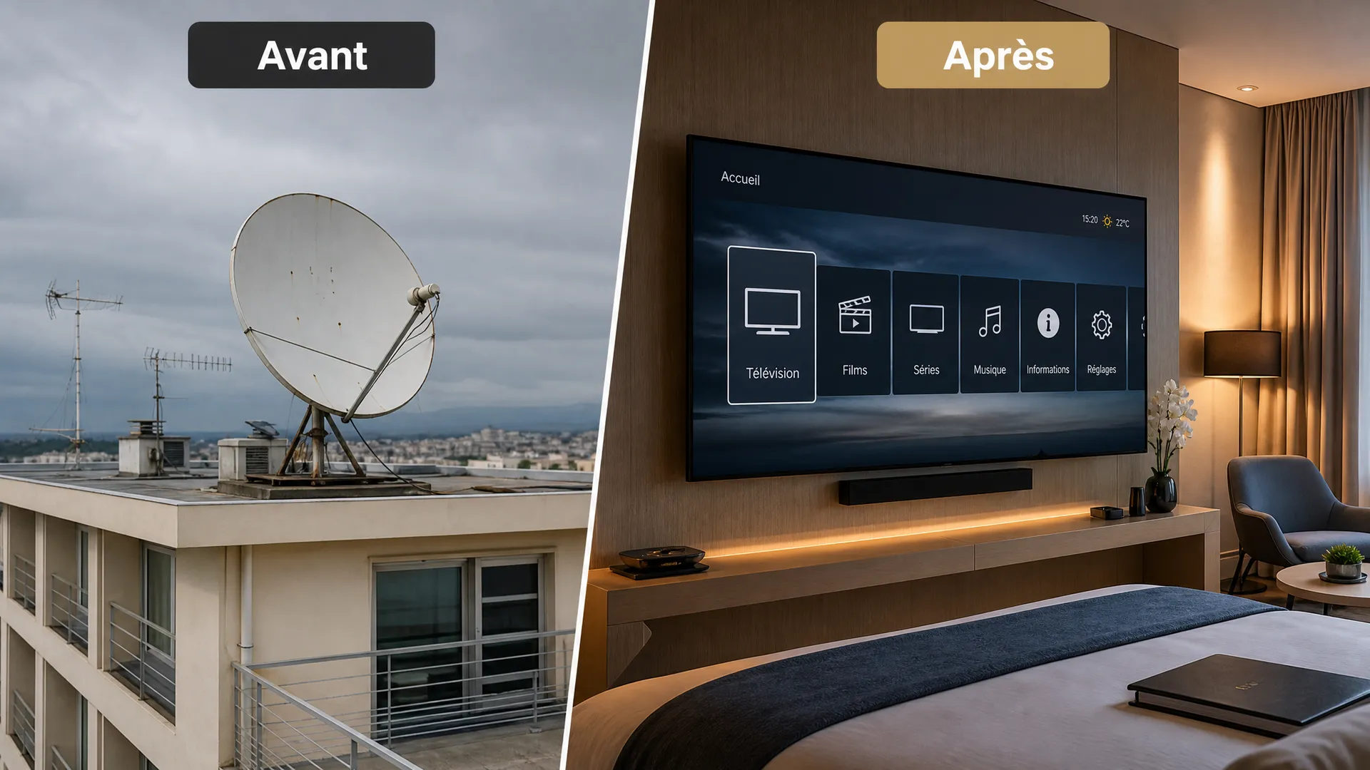 Alternatives à Fransat pour Hôtels - modernisez votre diffusion TV sans parabole