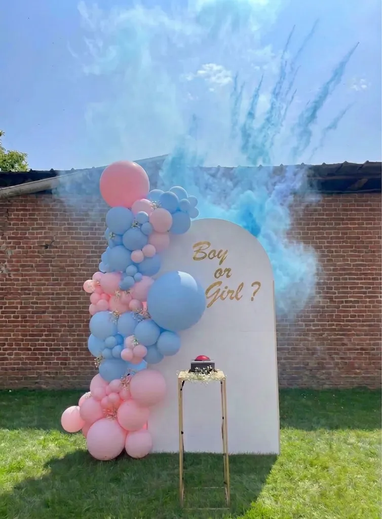gender reveal decor ballon buzzer