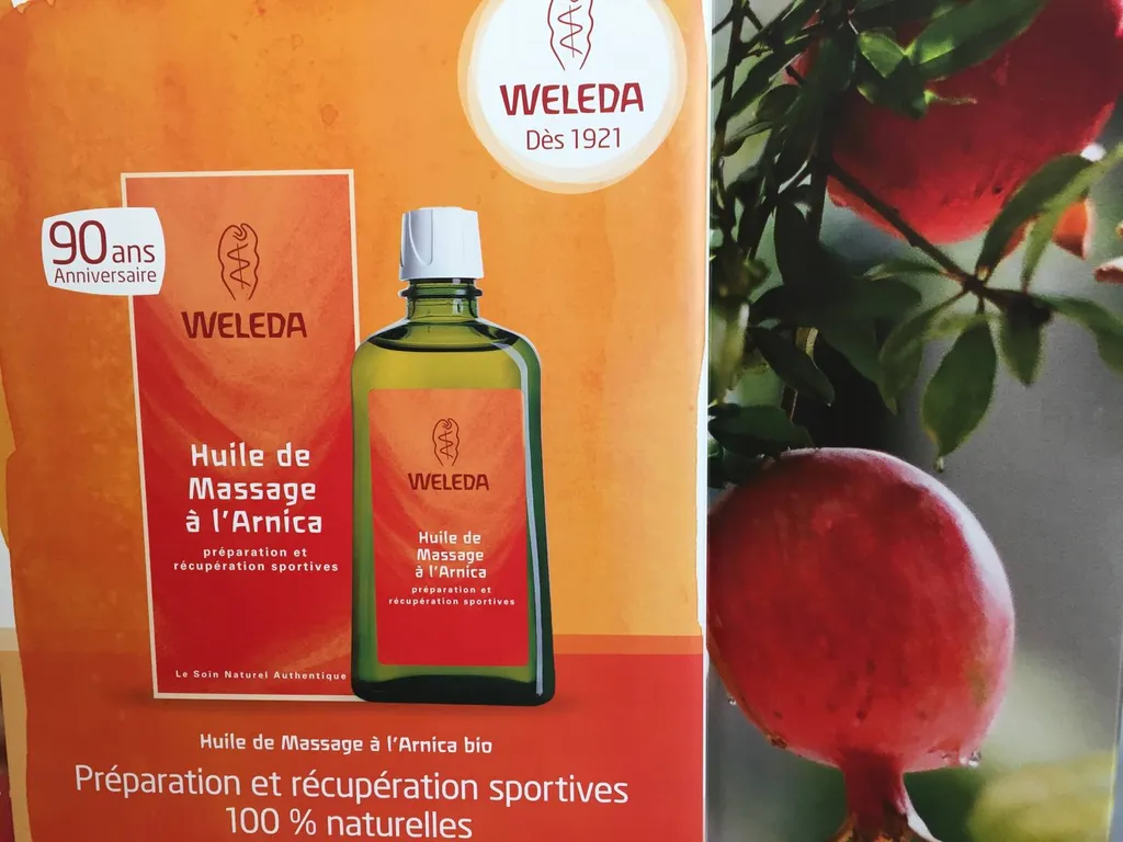 WELEDA huile et gel douche sport bio à l'arnica