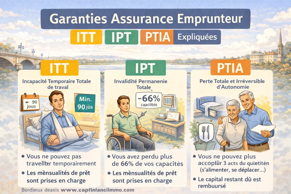 Garanties assurance emprunteur : ITT, IPT, PTIA expliquées (Bordeaux)