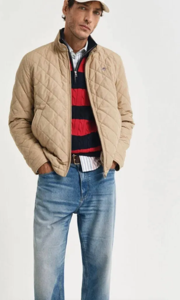 veste Windcheater matelassée GANT beige chez La Suite by Urban Chic à Dieppe