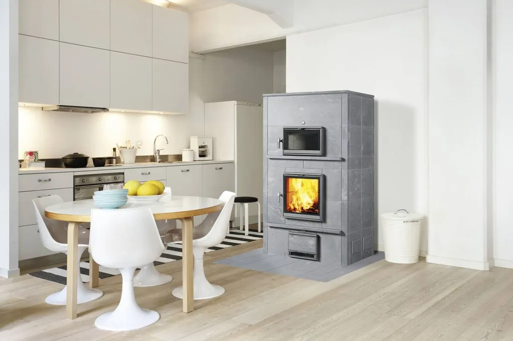 Poêle avec four pierre ollaire poêle de masse 