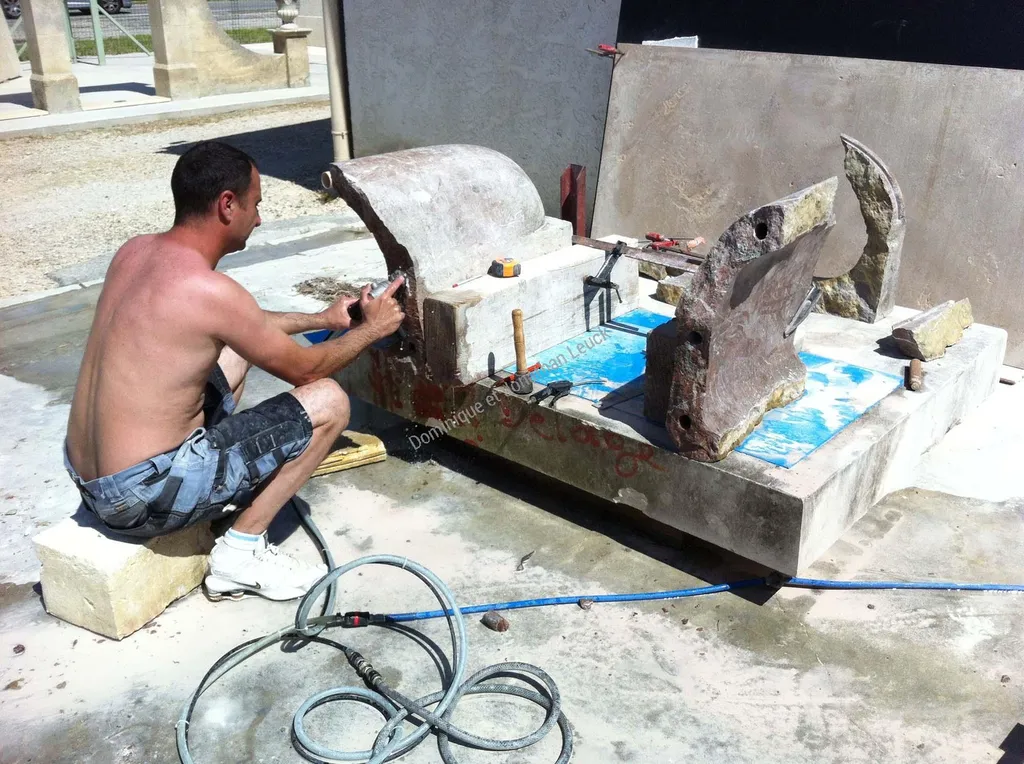 Rénovation d'un bassin en marbre