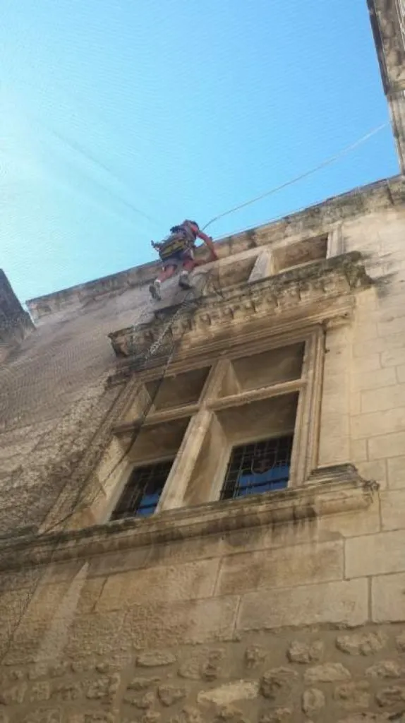 filet anti pigeon travaux sur cordes