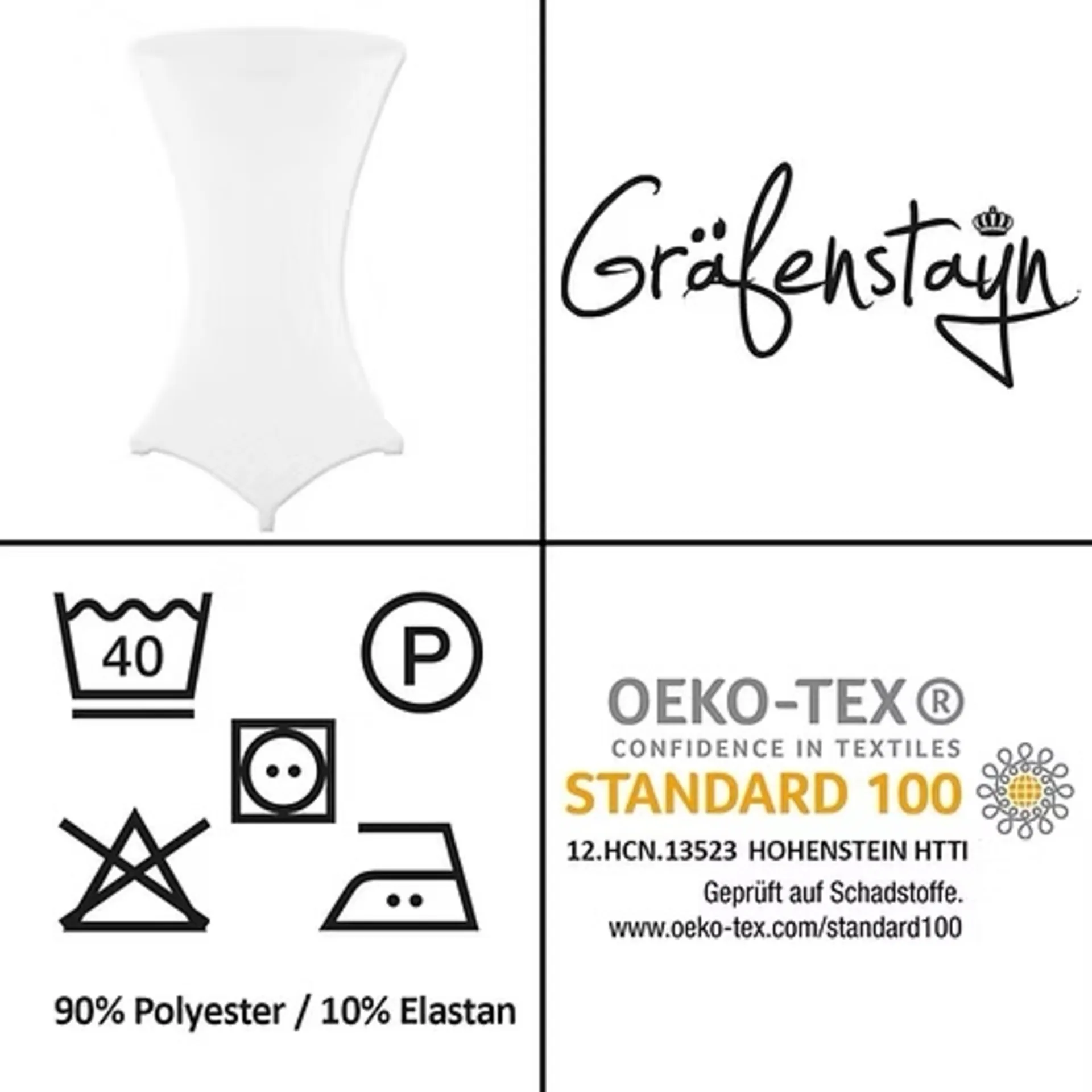 HOUSSE BLANCHE DIAM 60CM POUR TABLE MANGE DEBOUT