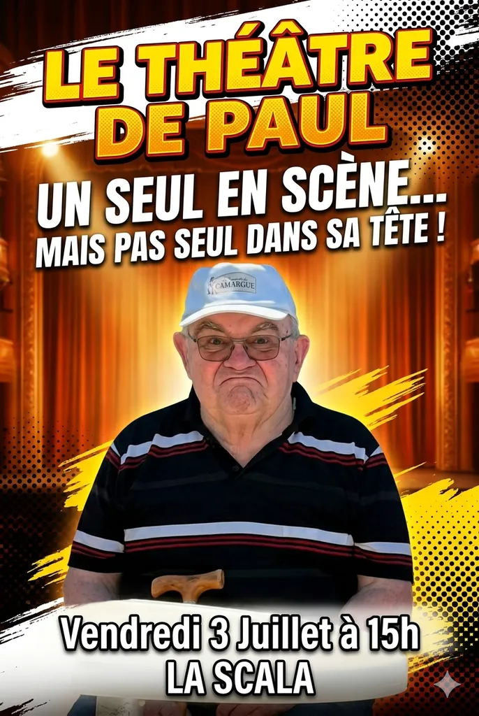Création d'une pièce de théatre écrite par un de nos résidents jouée au théatre de Marsillargues