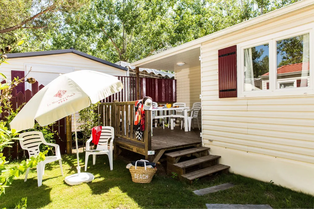location de mobil home climatisé bord de mer à Vias plage