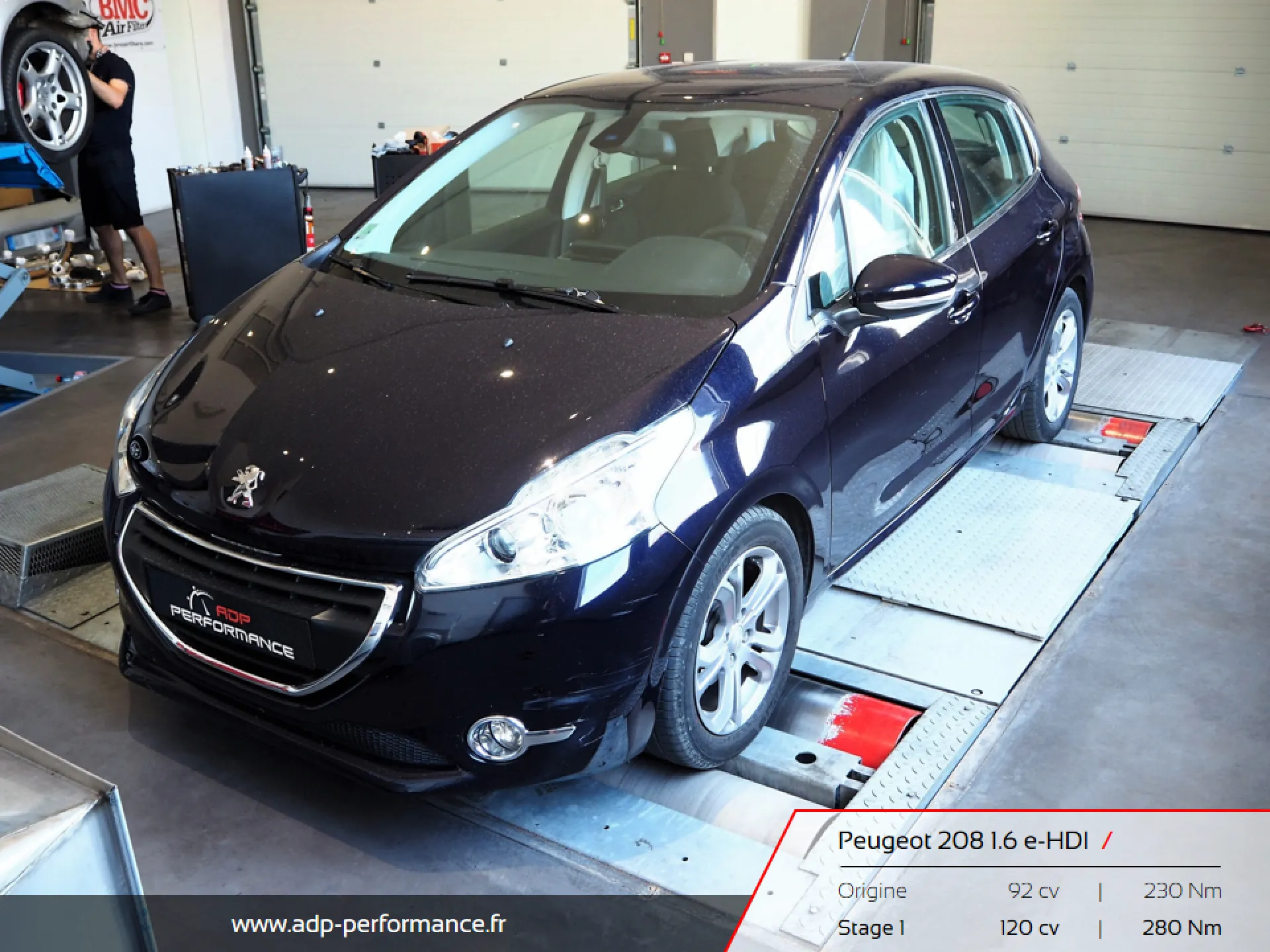 Reprogrammation moteur Avignon - Peugeot 208 1.6 e-HDI 92 - ADP Performance