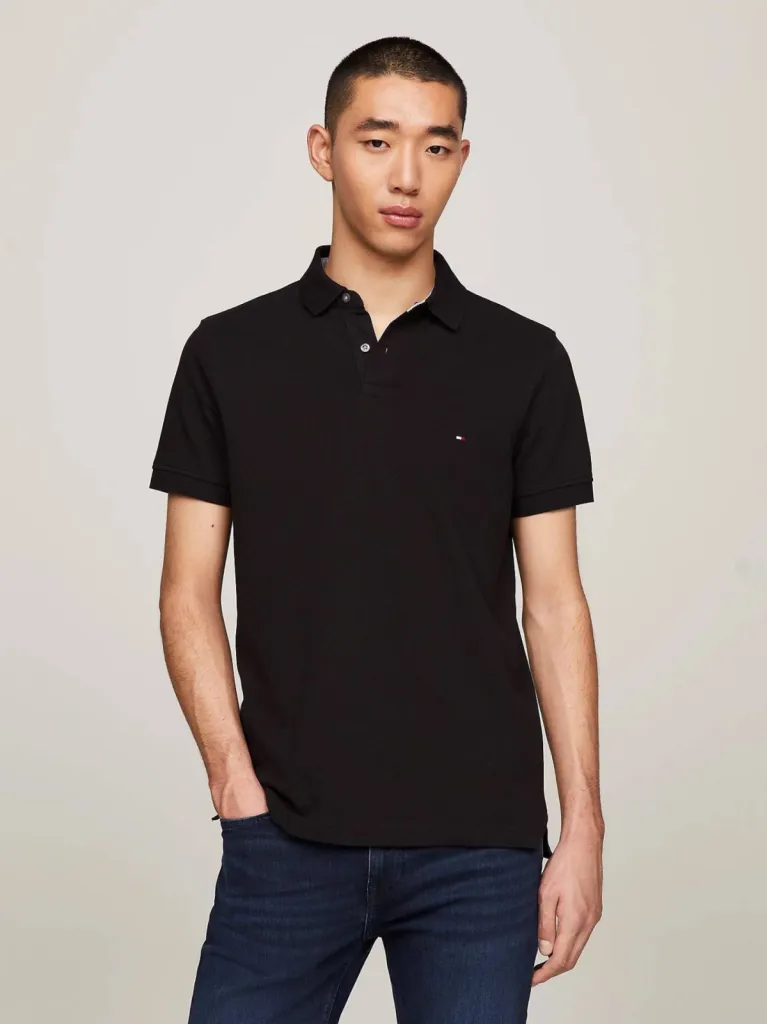 Polo slim fit ajusté 1985 collection noir - Tommy Hilfiger ches Urban Chic à Dieppe