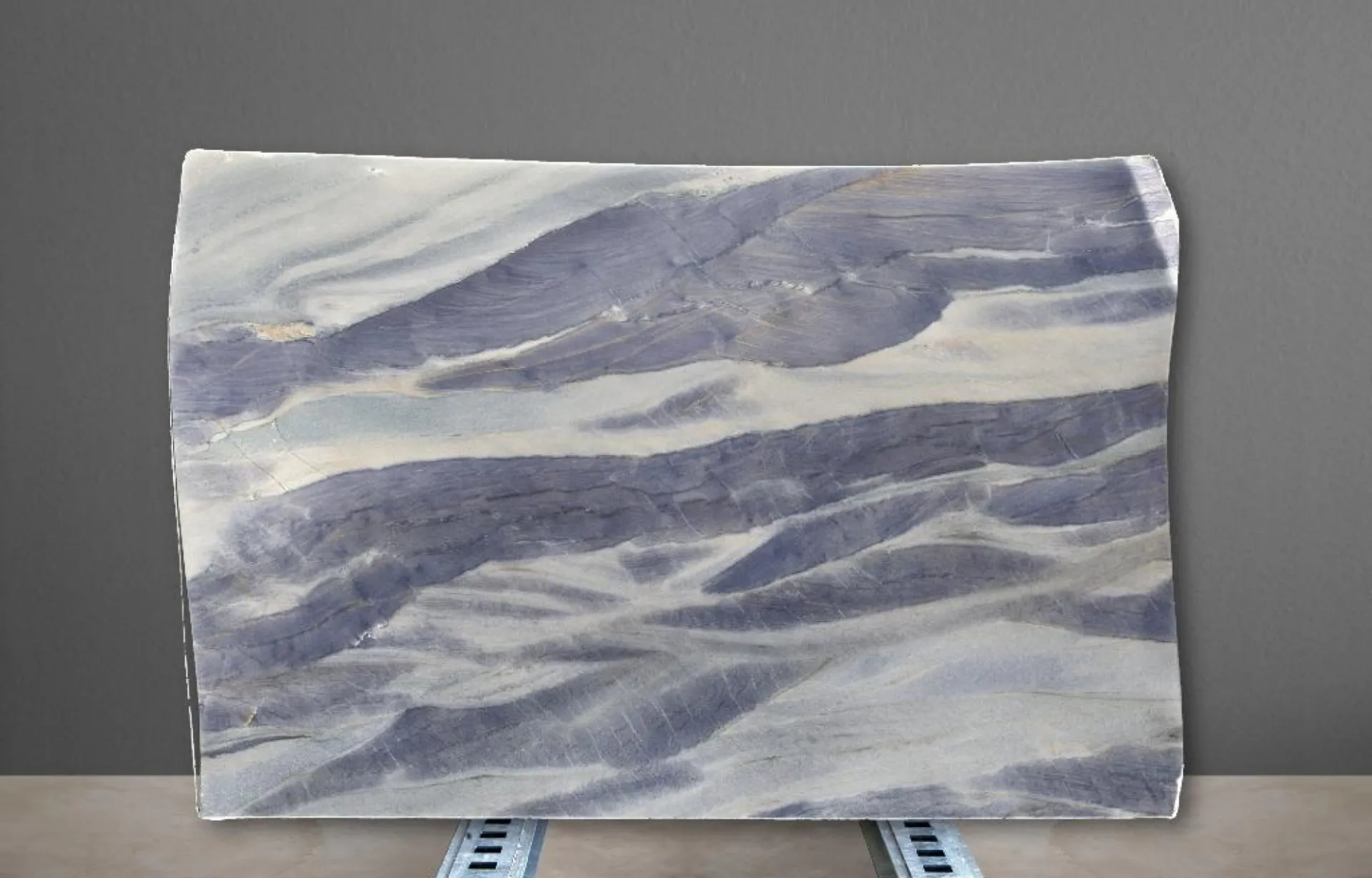 Tranche Quartzite bleu Boquira, marbre Brésilien
