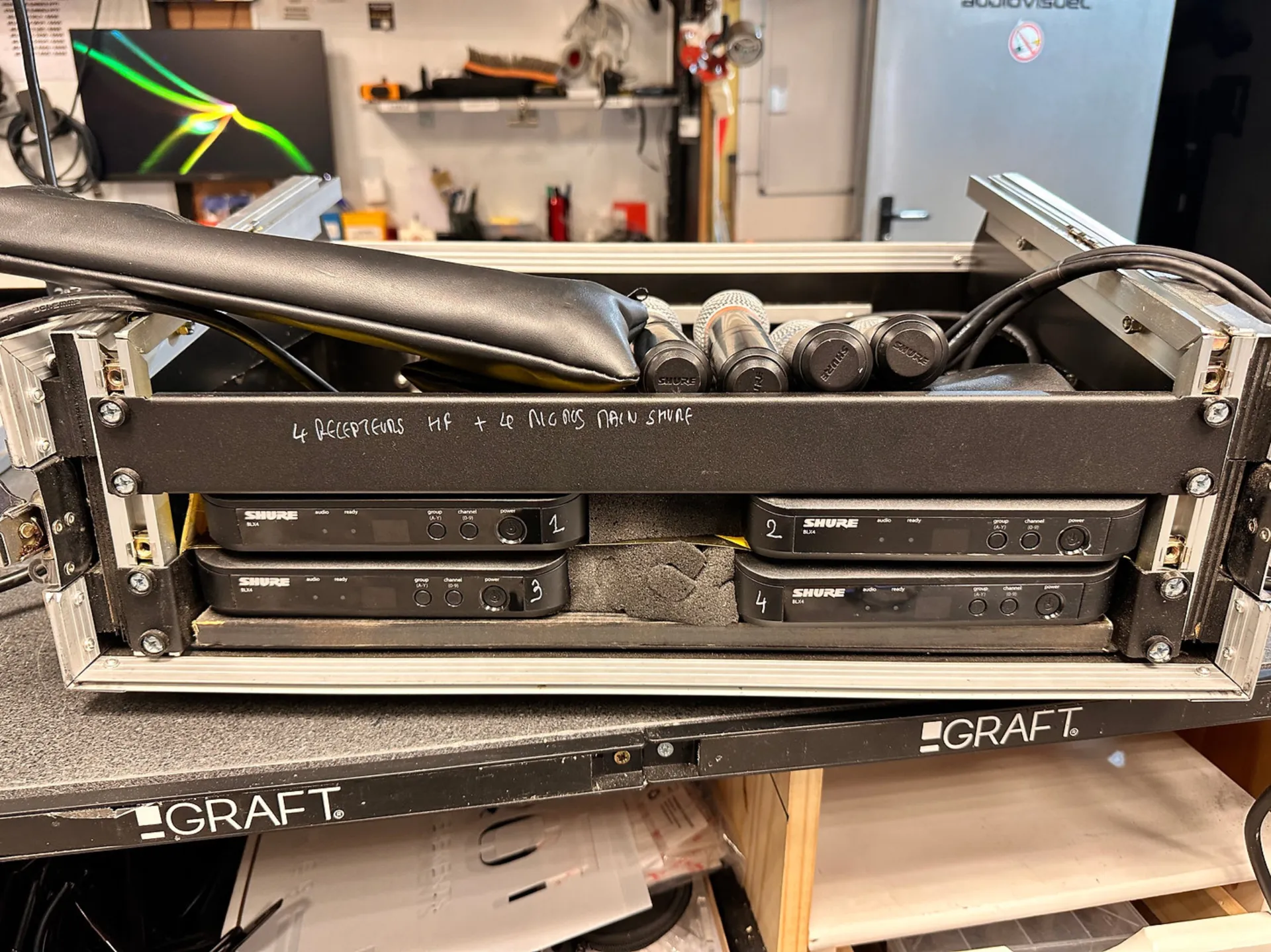 PACK 4 MICROS HF MAIN SHURE SM 58