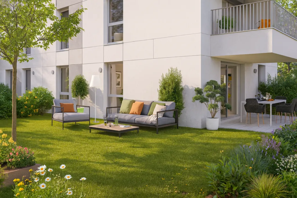 Un jardin chaleureux à Bischeim 