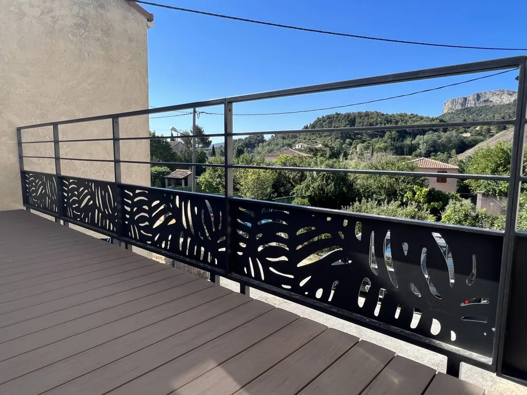 balustrade garde corps en fer forgé et découpe laser sur mesure bouches du rhône