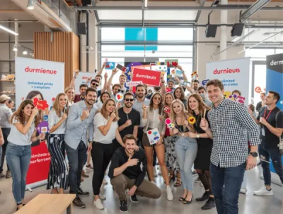 Photobooth convivial avec photos personnalisées et impressions illimitées pour team building et soirées d’entreprise à Toulouse