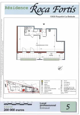 vente local commercial roquefort la bedoule