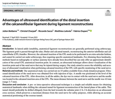 Docteur Julien Beldame, chirurgien orthopédiste à l'ICP Paris présente une étude sur les reconstructions ligamentaires